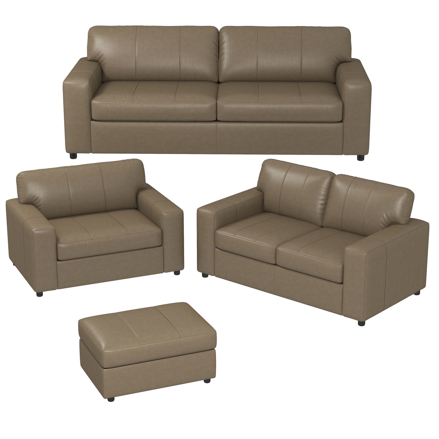 Roundhill Furniture Sakan Leather Upholstered Living Room Collection