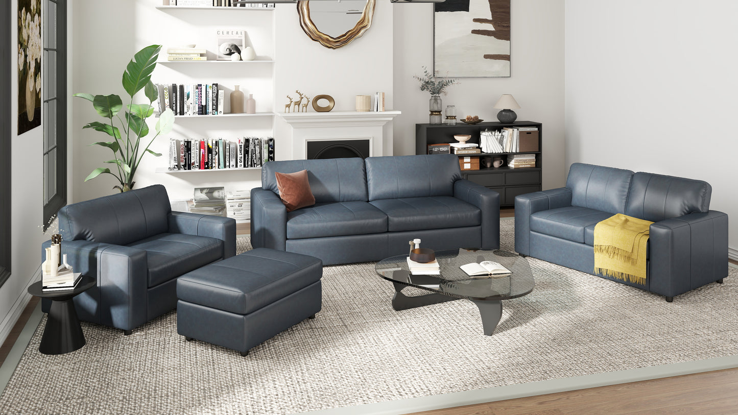 Roundhill Furniture Sakan Leather Upholstered Living Room Collection