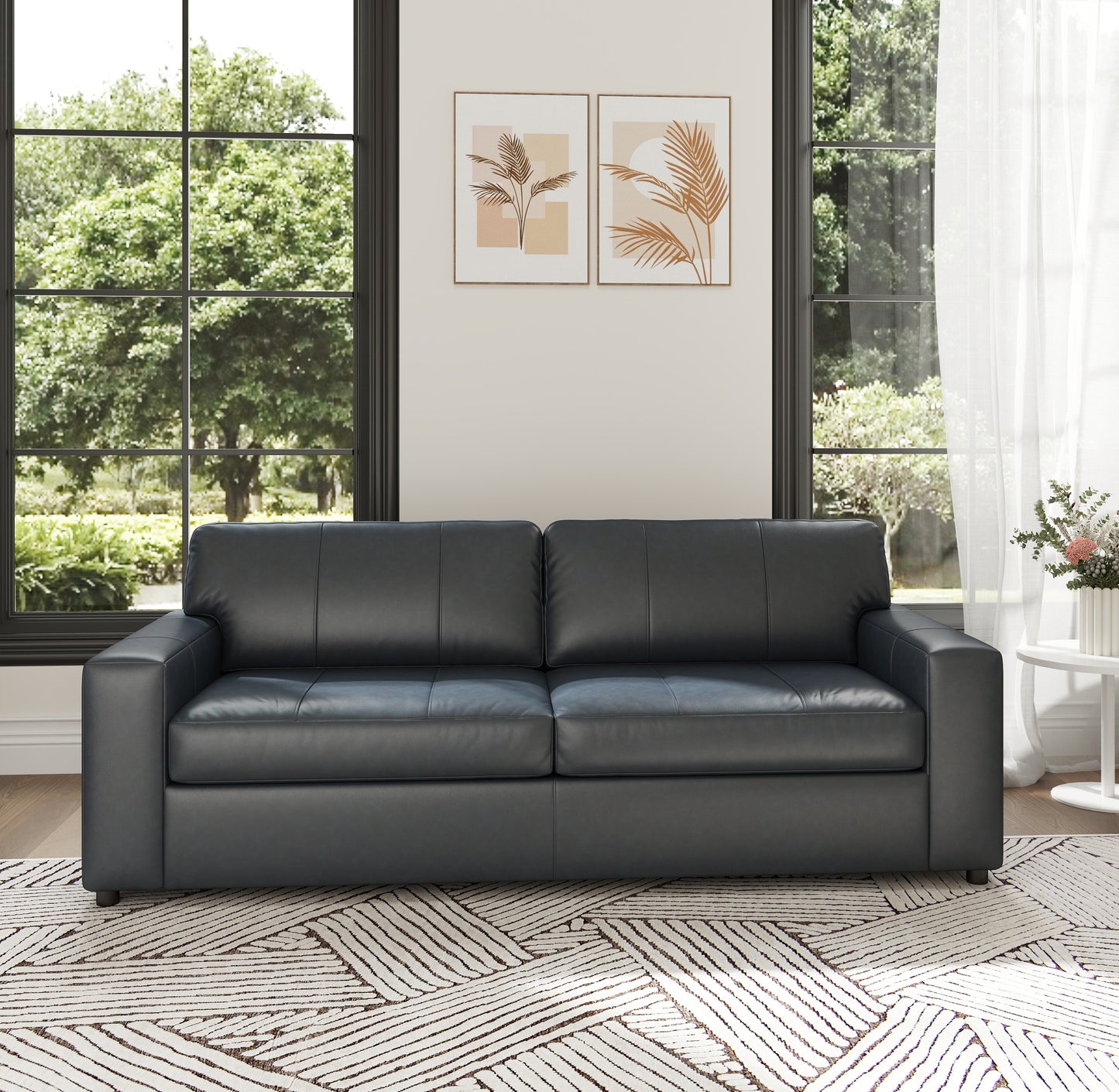 Roundhill Furniture Sakan Leather Upholstered Living Room Collection