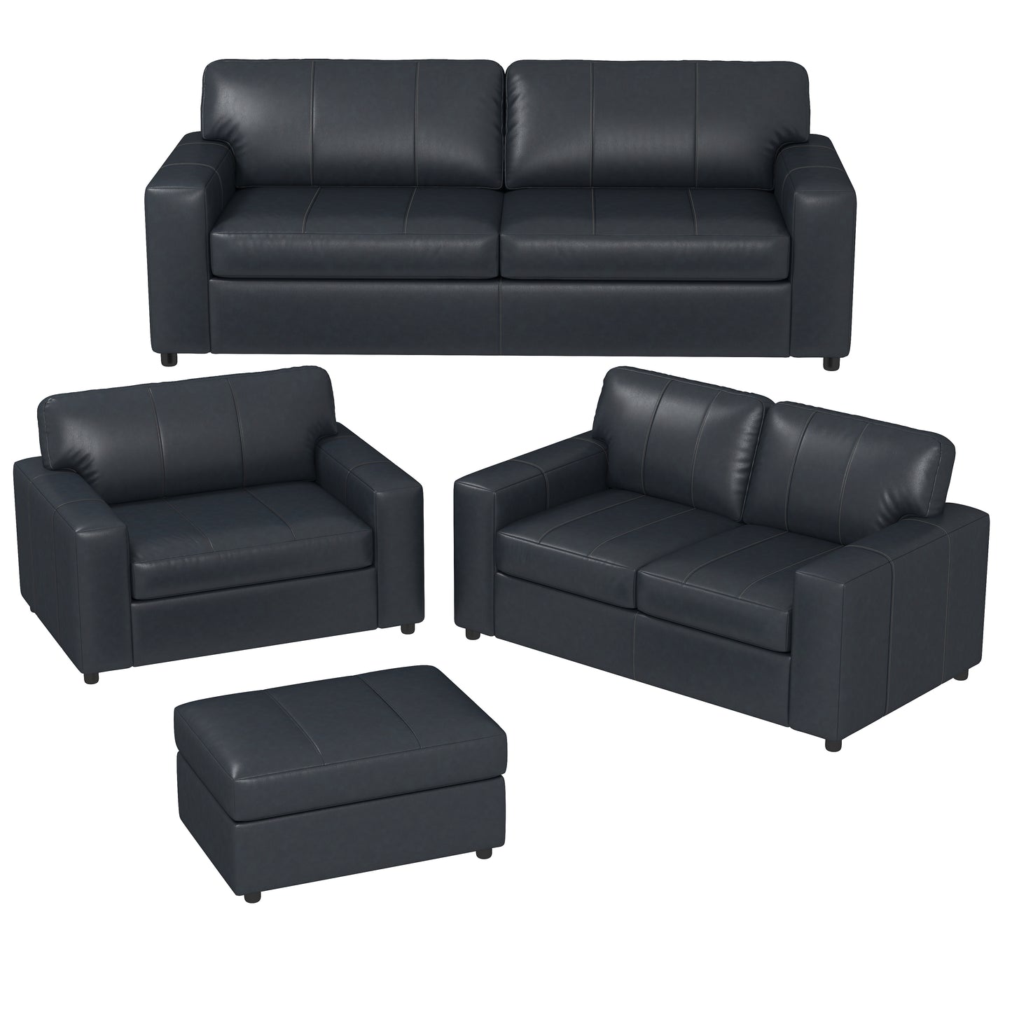 Roundhill Furniture Sakan Leather Upholstered Living Room Collection