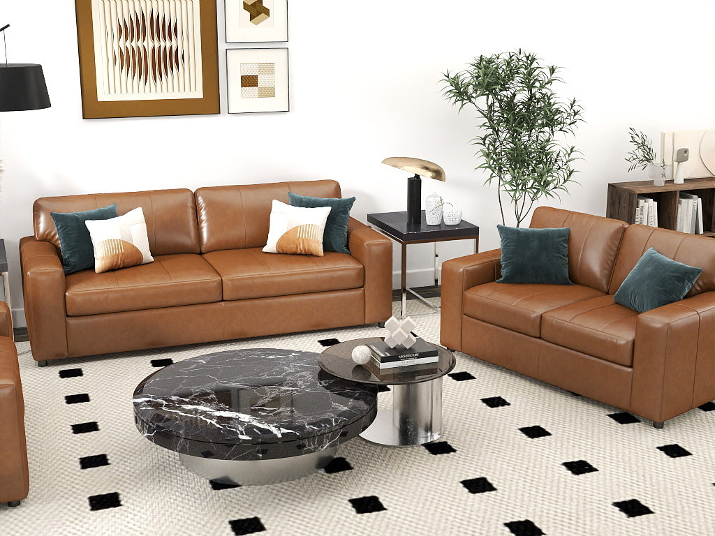 Roundhill Furniture Sakan Leather Upholstered Living Room Collection