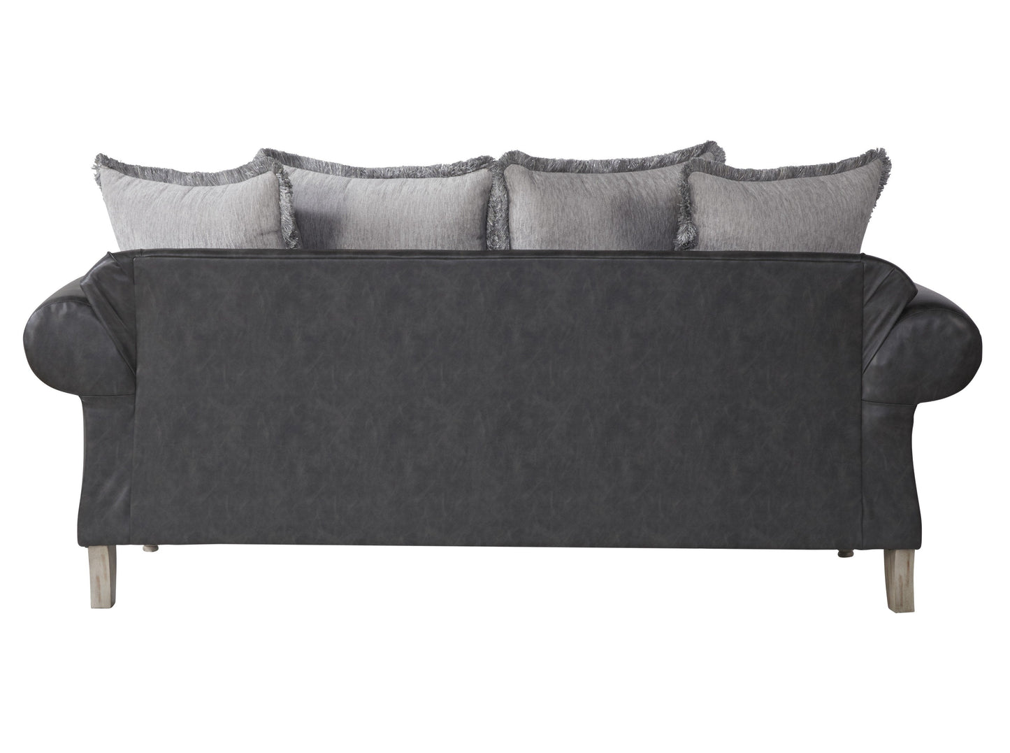 San Marino 2-Tone Fabric Wooden Frame Sofa, Gray