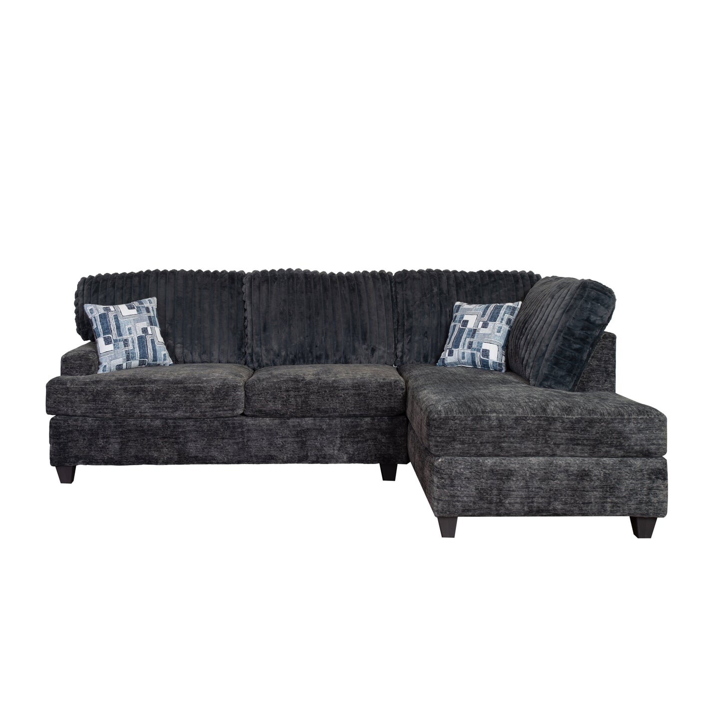 Nexus Wide Wale Corduroy L-shape Sectional with Chaise