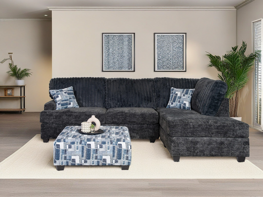 Nexus 2-PC Living Room Set, L-shape Sectional and Accent Ottoman