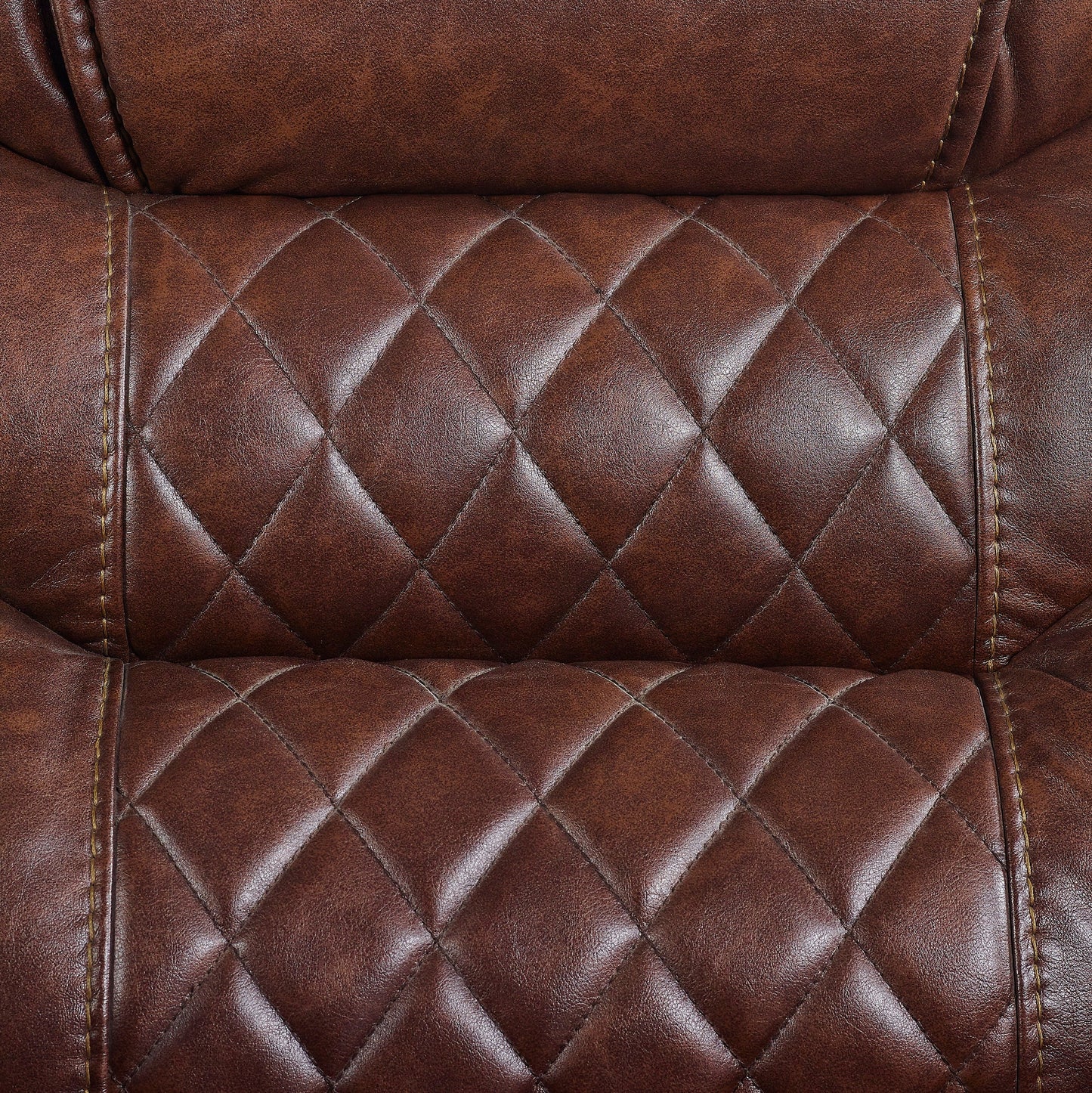 Klens Faux Leather 3-Piece Reclining Living Room Collection with Nailhead Trim, Brown