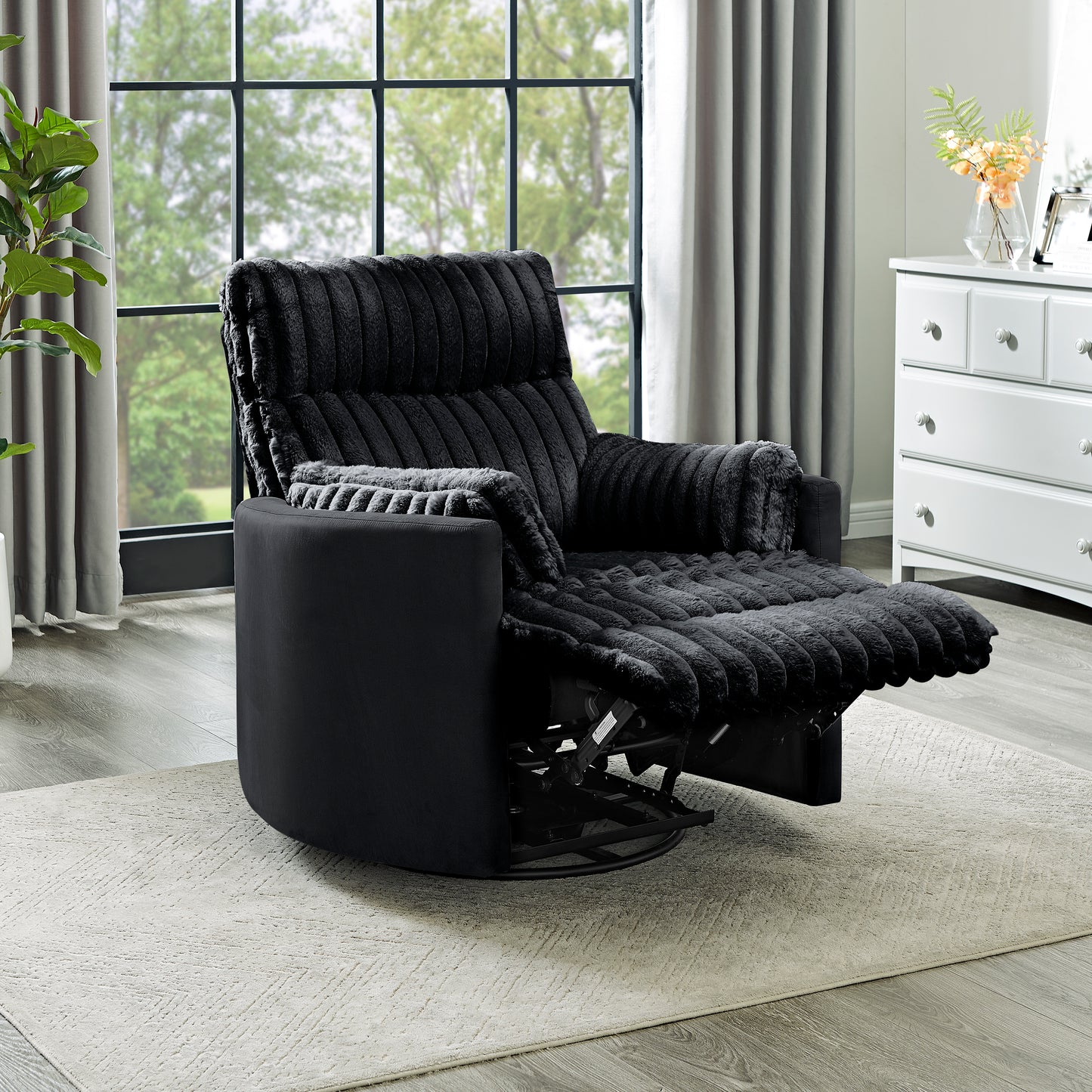 Roundhill Furniture Bocaton Wide Wale Corduroy Upholstery Manual Recliner