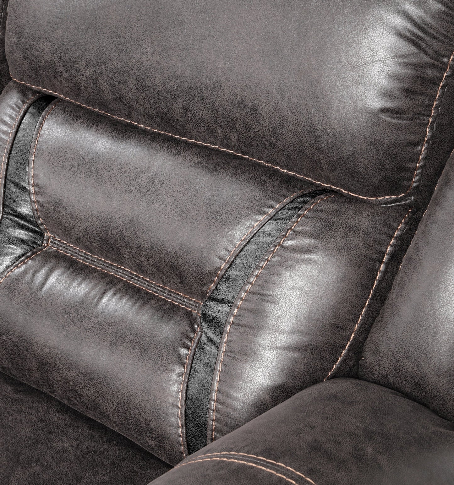 Elkton Manual Motion Recliner with Storage Console, Dark Chesnut