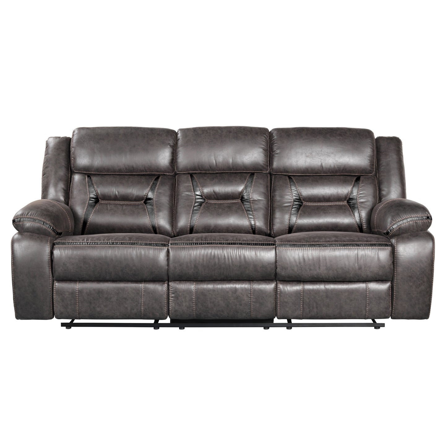 Elkton Manual Motion Reclining Living Room Collection, Dark Chestnut