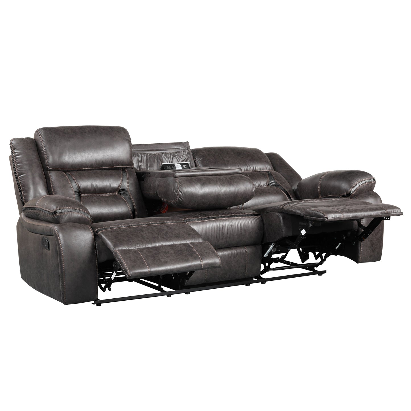 Elkton Manual Motion Reclining Living Room Collection, Dark Chestnut