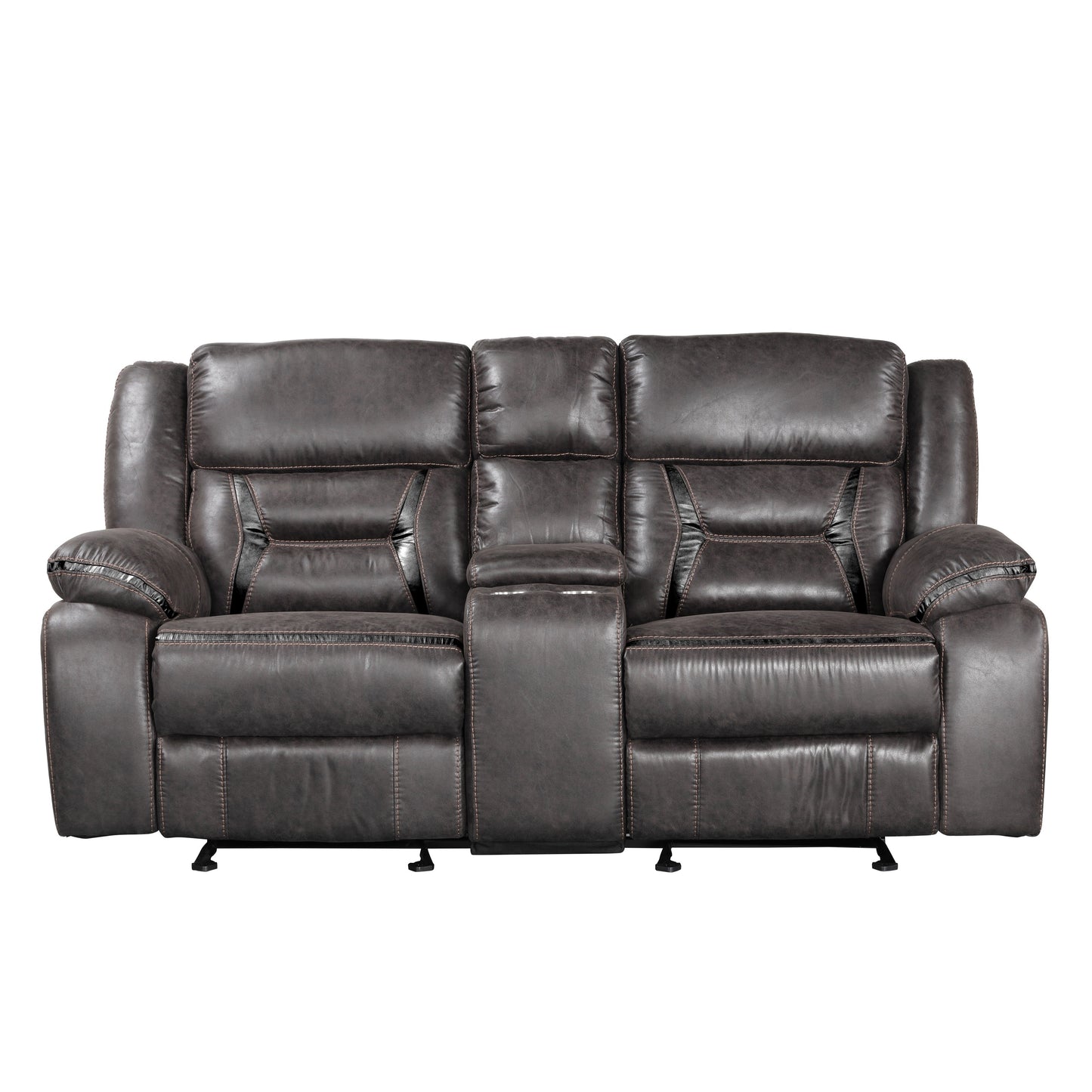 Elkton Manual Motion Reclining Living Room Collection, Dark Chestnut