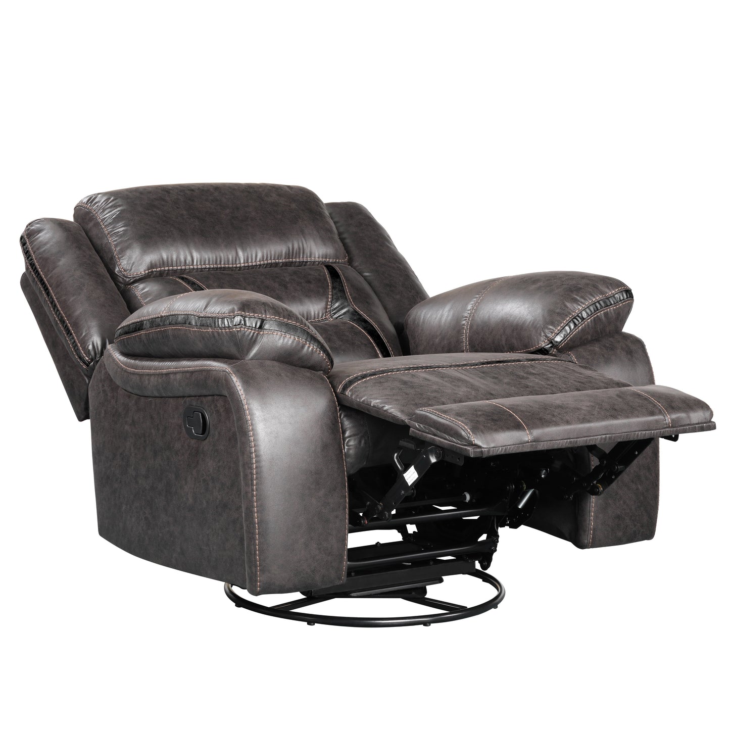 Elkton Manual Motion Reclining Living Room Collection, Dark Chestnut