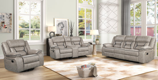 Elkton Manual Motion Reclining Living Room Collection, Taupe