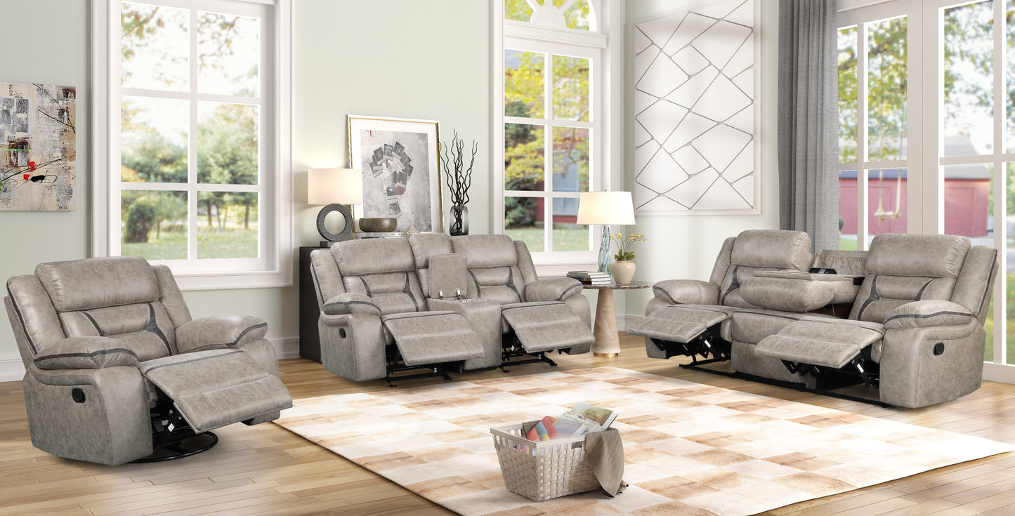 Elkton Manual Motion Reclining Living Room Collection, Taupe