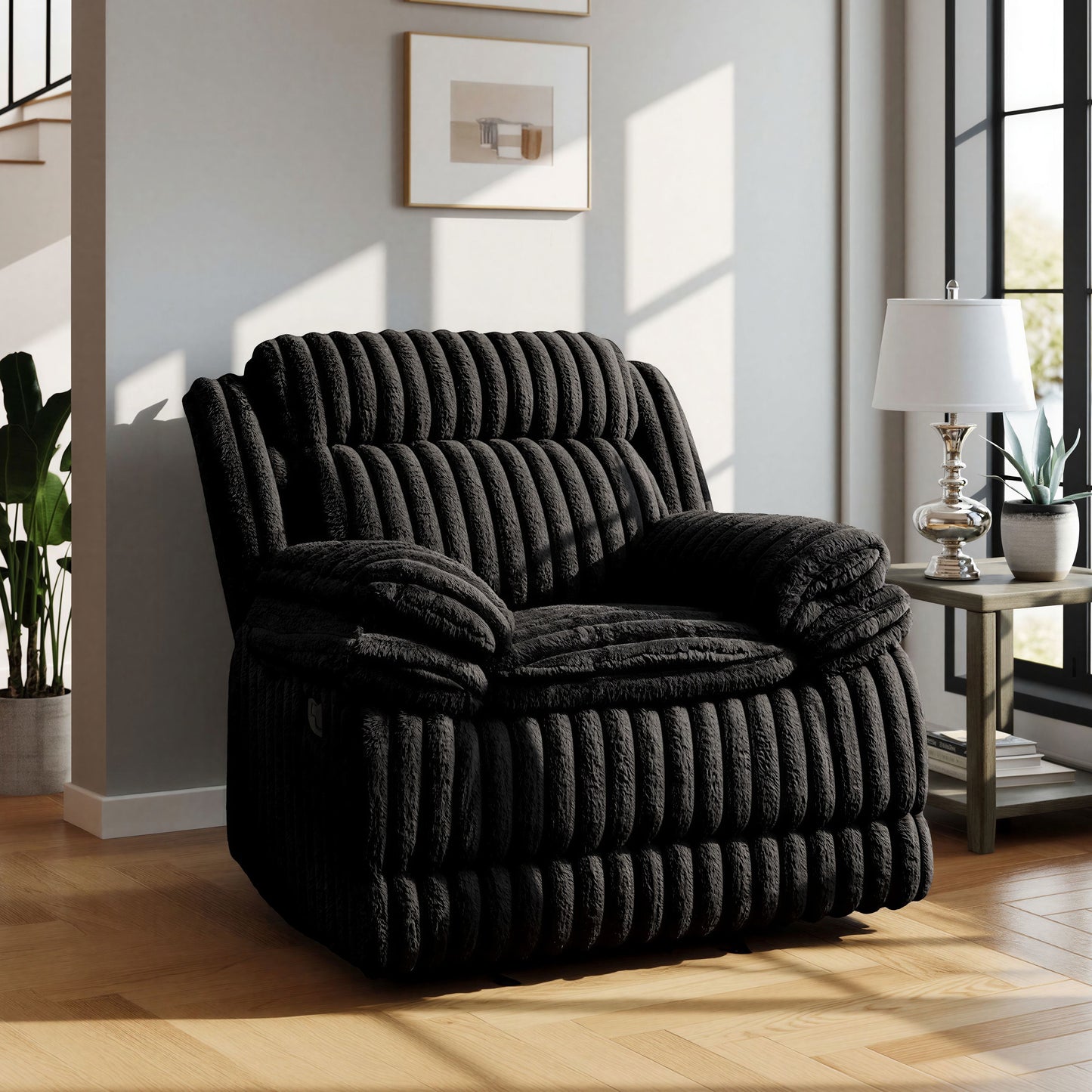 Roundhill Furniture Ardello Manual Recliner with Wide-Wale Corduroy Upholstery