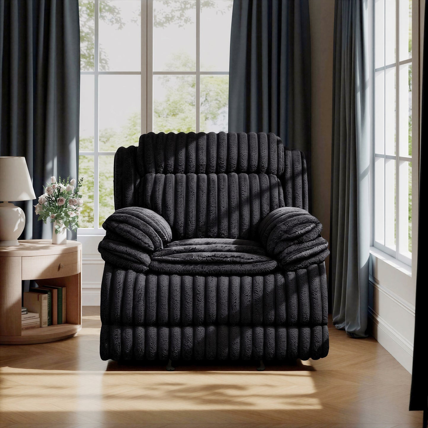 Roundhill Furniture Ardello Manual Recliner with Wide-Wale Corduroy Upholstery
