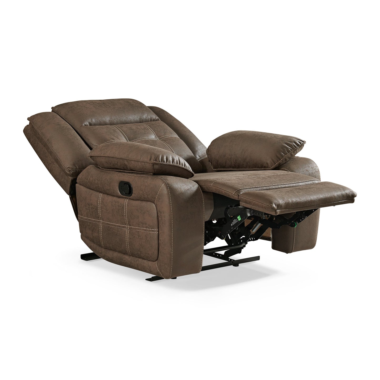 Lesley Transitional Manual Motion Recliner, Brown