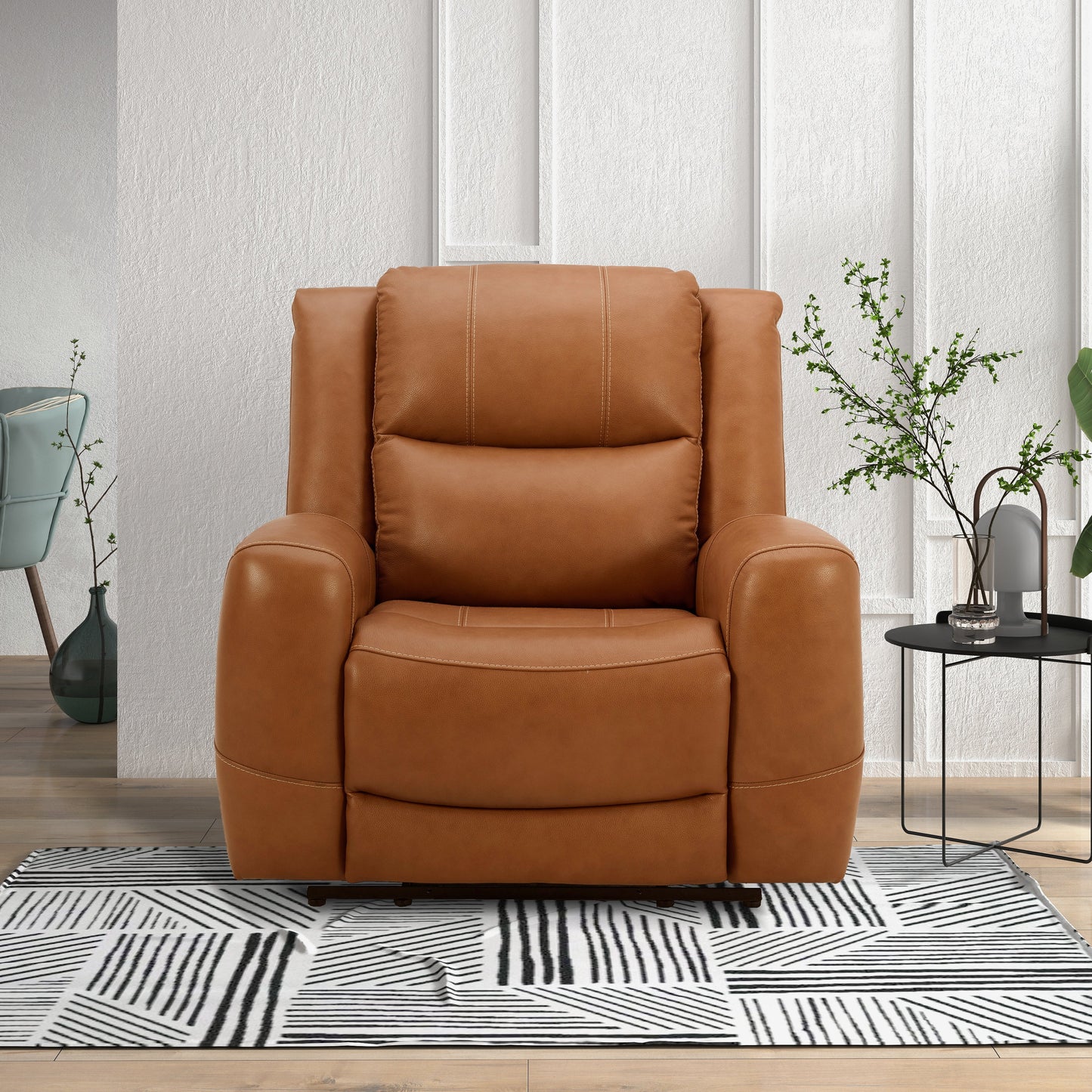 Roundhill Furniture Cozura Leather Power Recling Living Room Collection