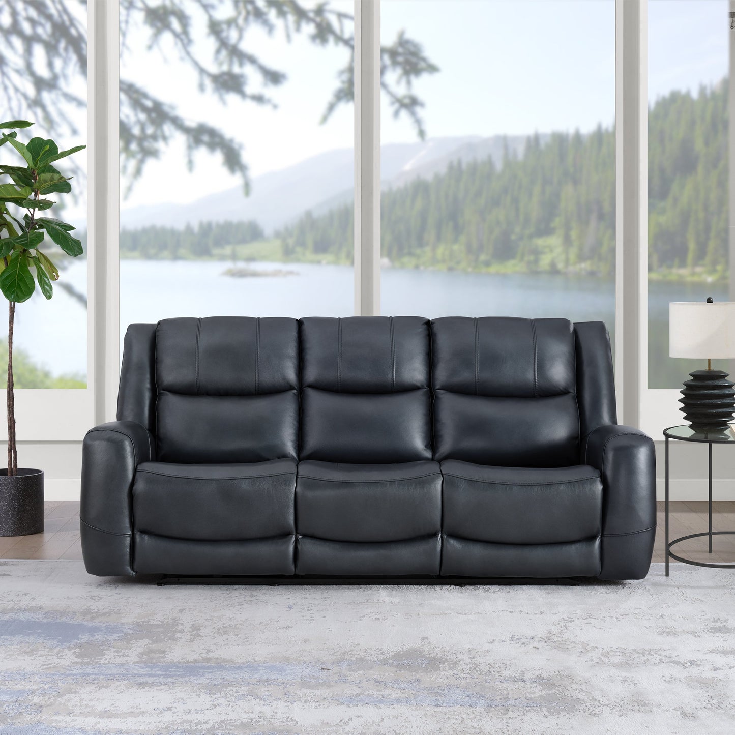 Roundhill Furniture Cozura Leather Power Recling Living Room Collection