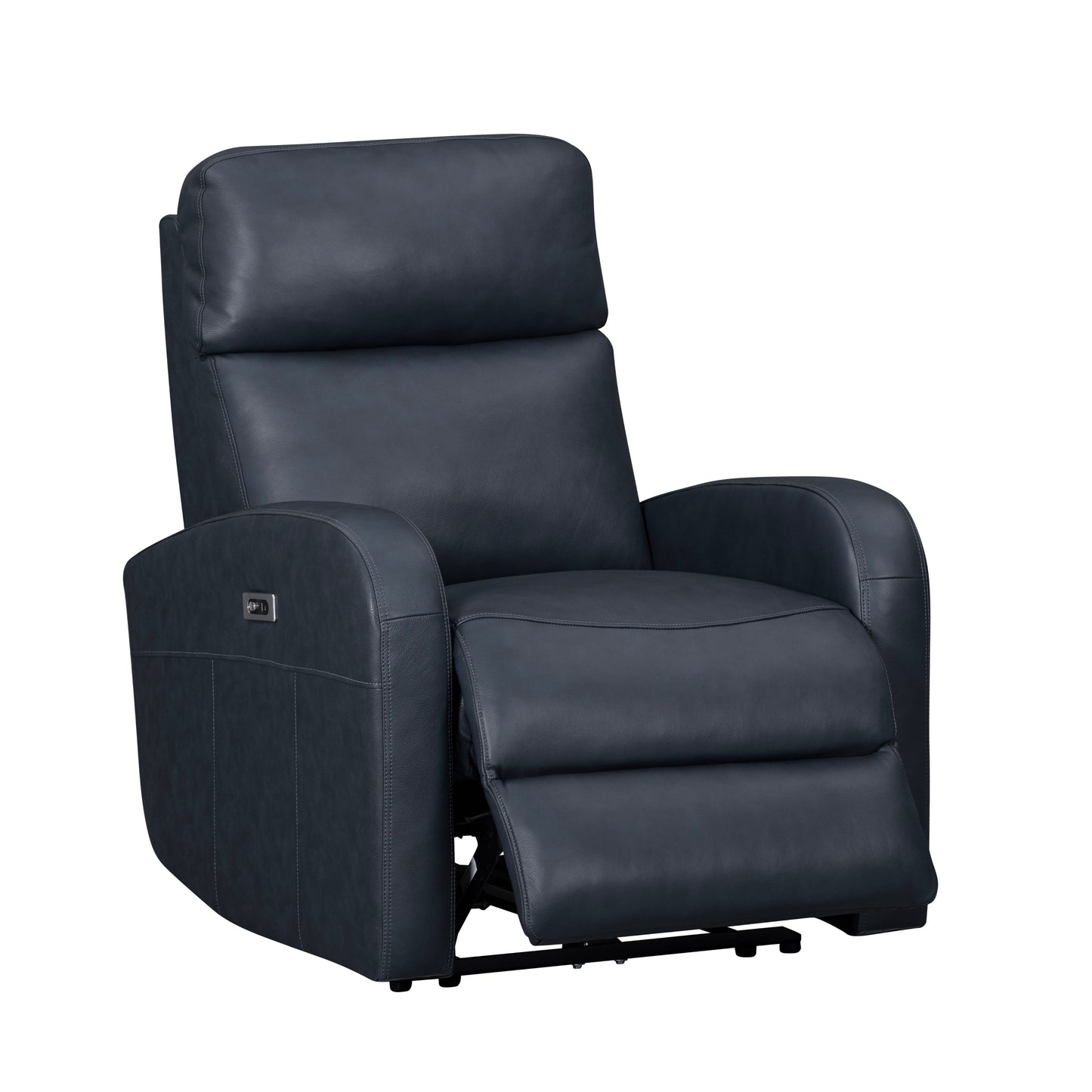 Roundhill Furniture Noah Leather Power Recliner Chair with Charging Port, One-Touch Electric Reclining Armchair