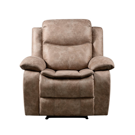 Ensley Faux Leather Finished Recliner in Sand Finish