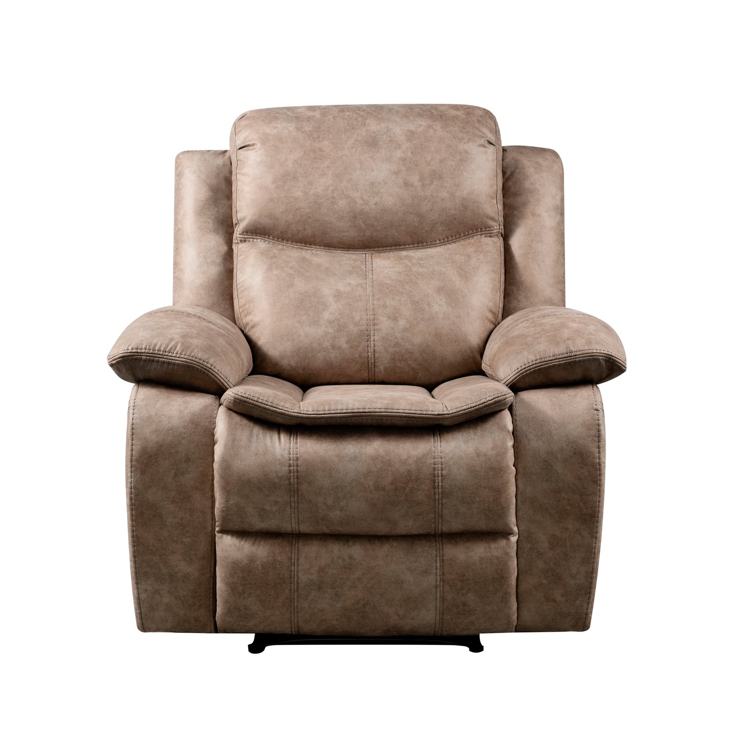 Ensley Faux Leather 3-Piece Reclining Living Room Collection, Sand