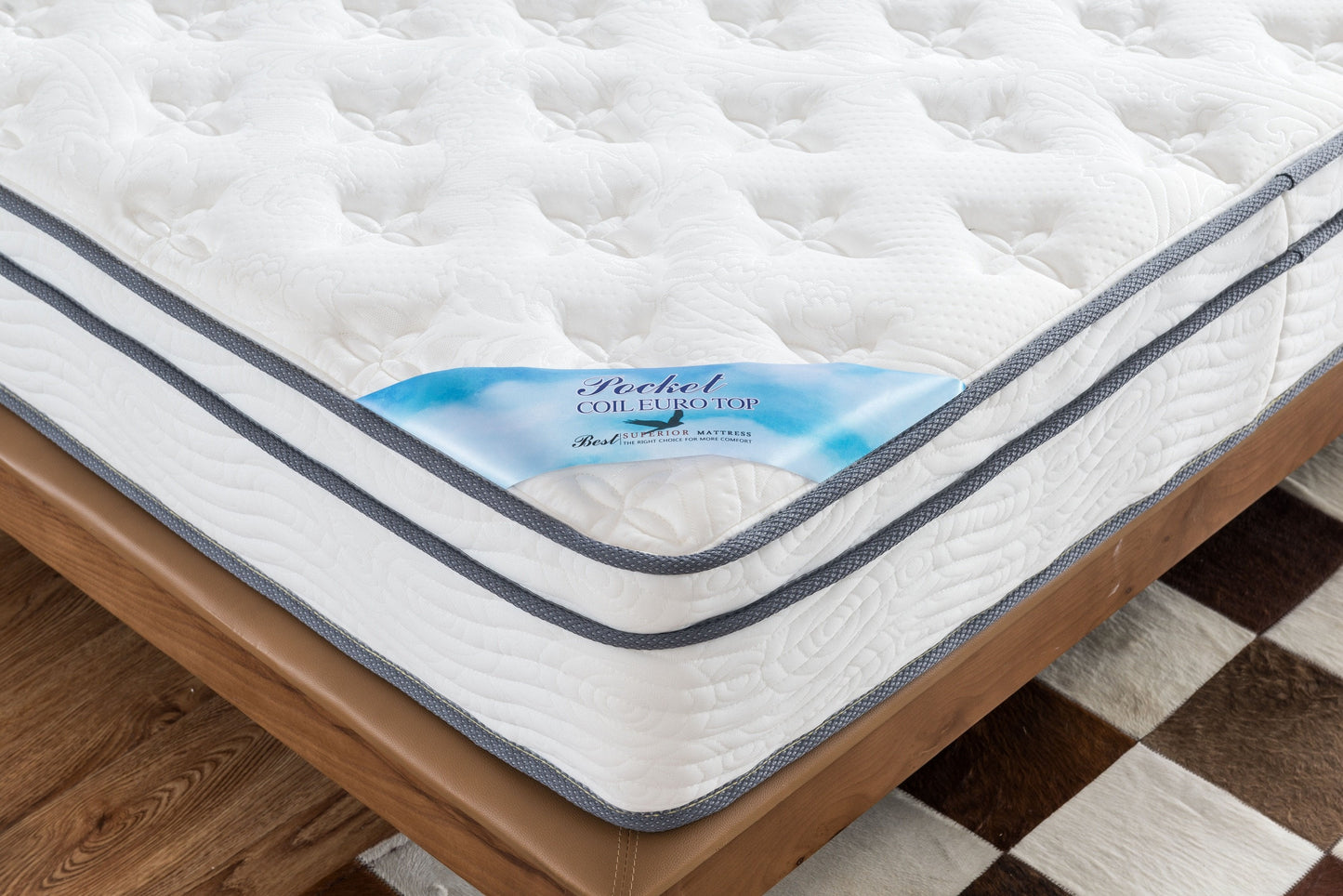 Pillow Top Twin Size Pocket Spring Mattress