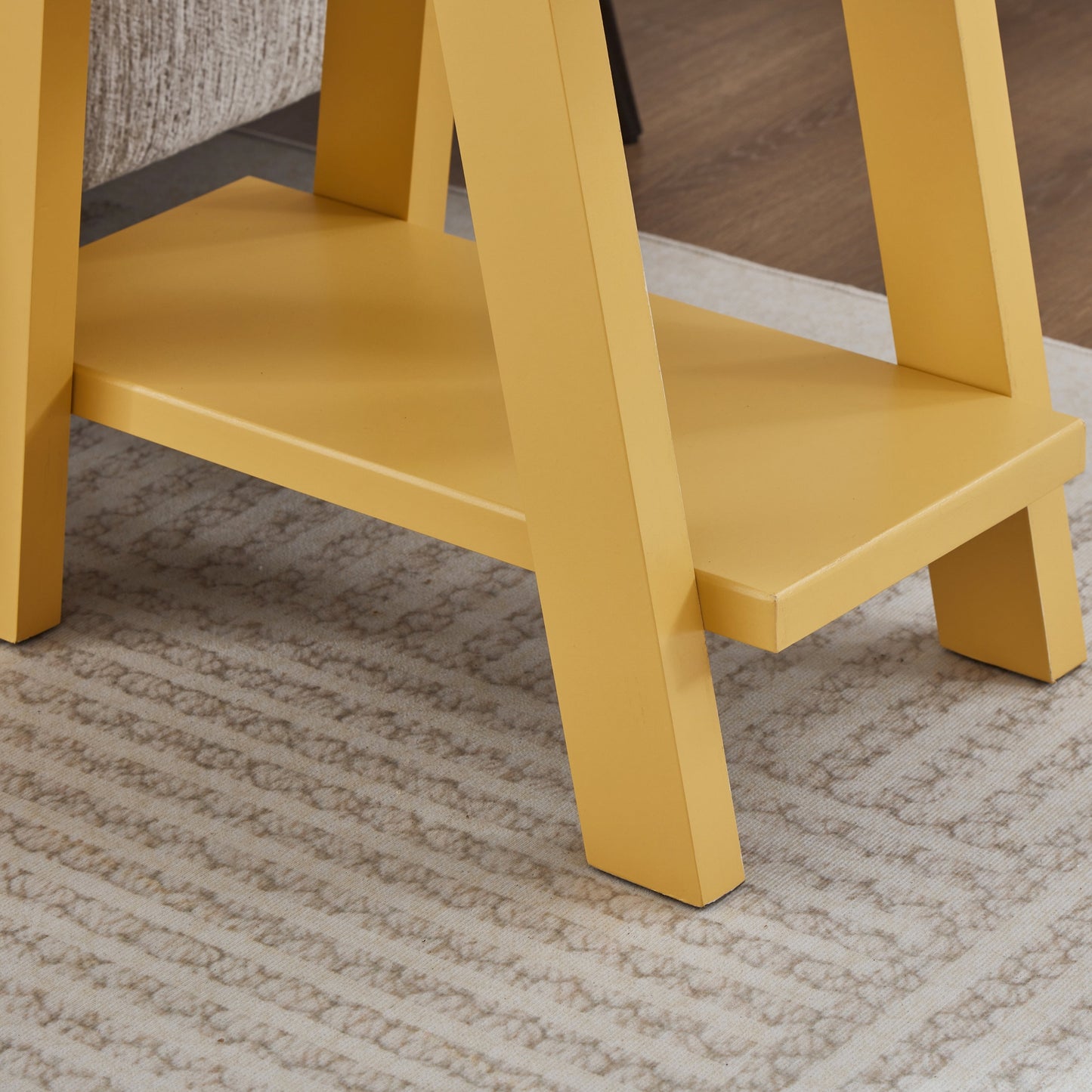 Roundhill Furniture Athens Contemporary Wood Shelf Side Table