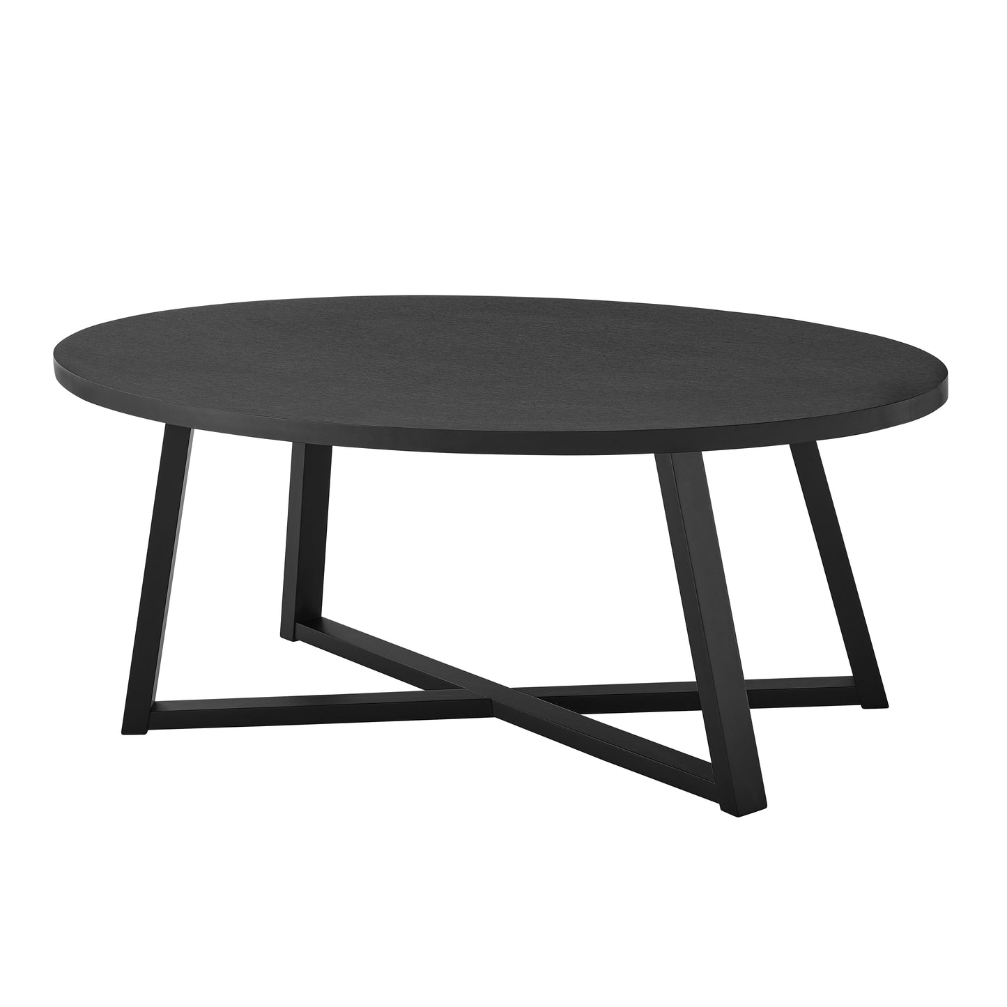 Roundhill Furniture Modern Harmony Wood Oval Coffee Table