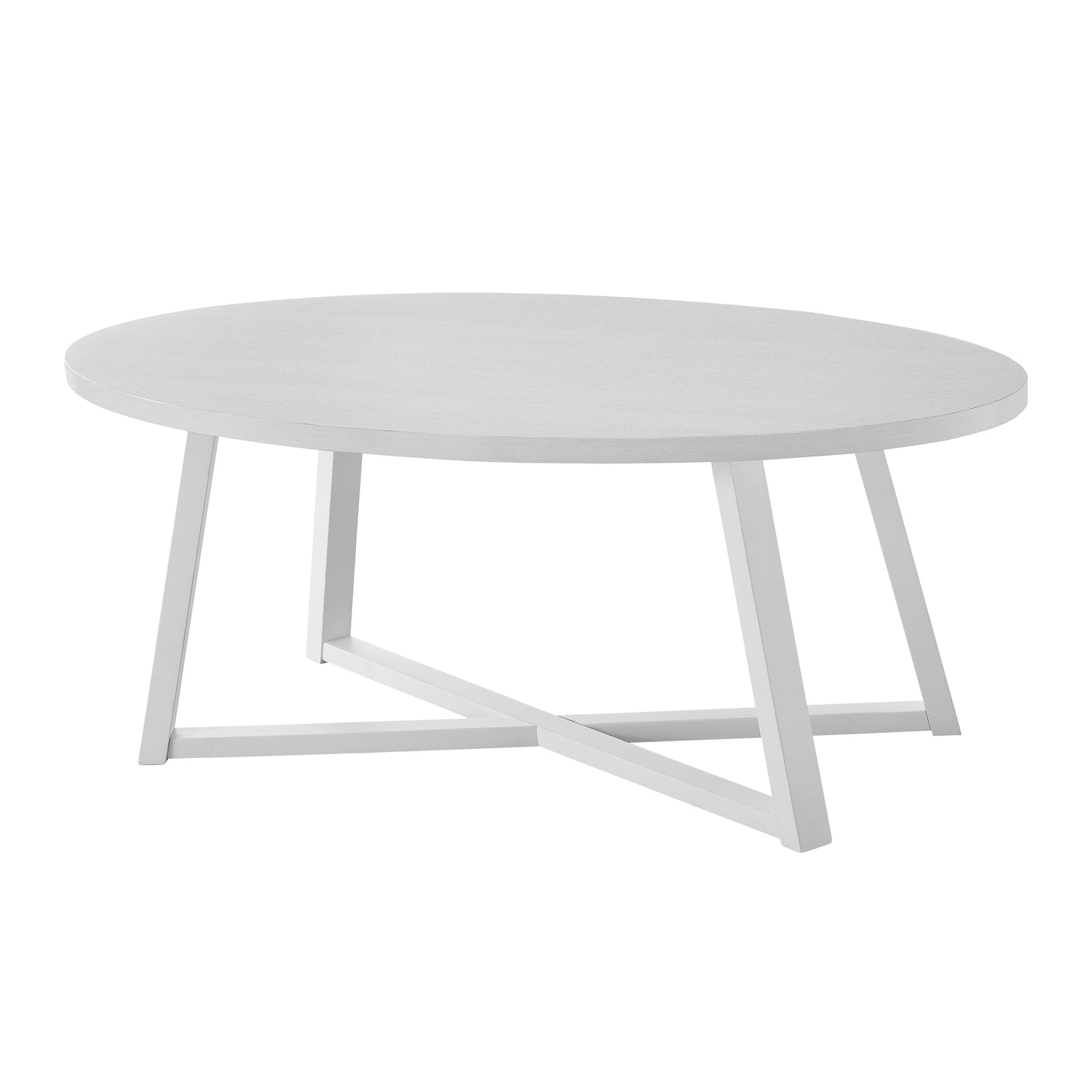 Roundhill Furniture Modern Harmony Wood Oval Coffee Table