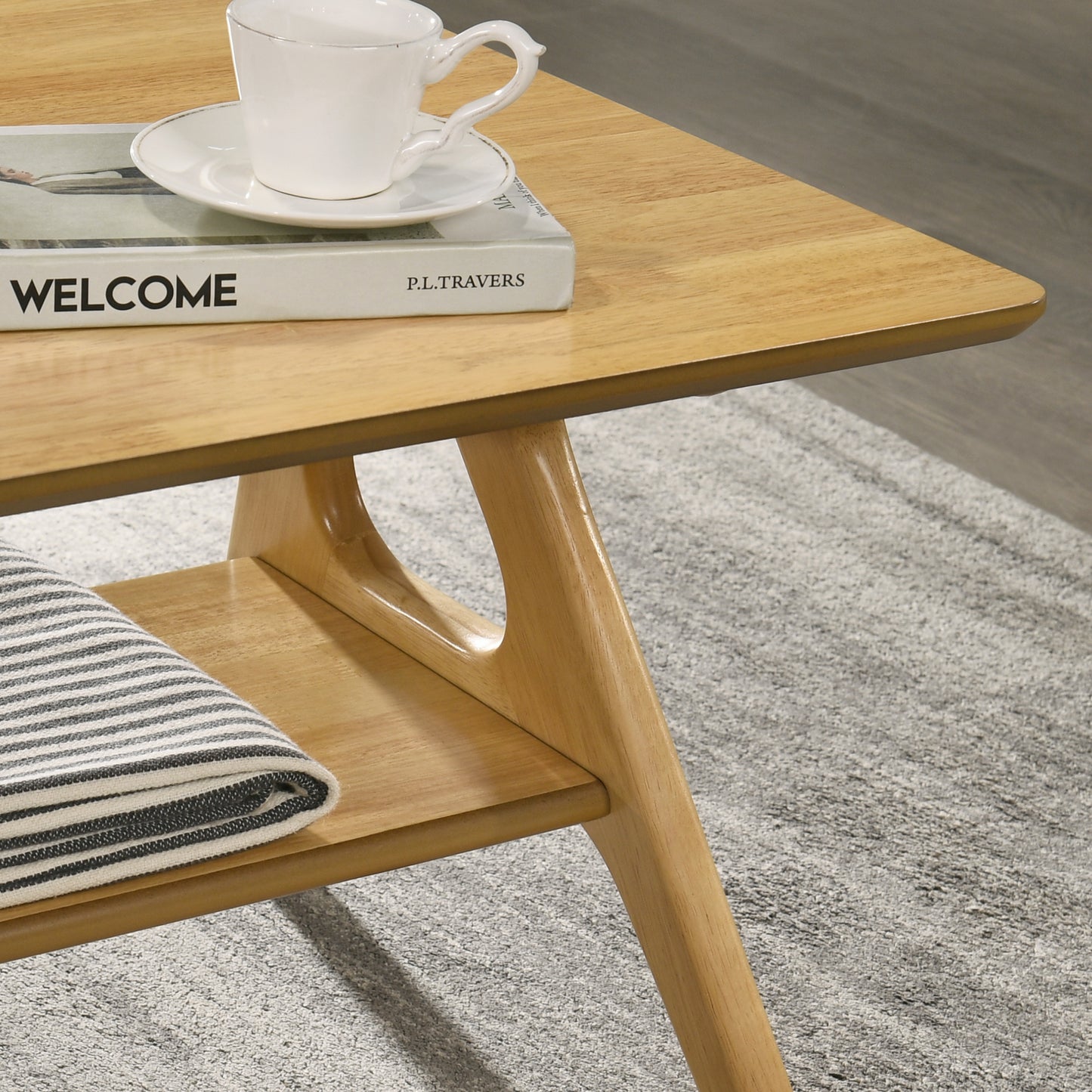 Roundhill Furniture Arona 3-Piece Coffee Table Set, Coffee Table and Two End Tables