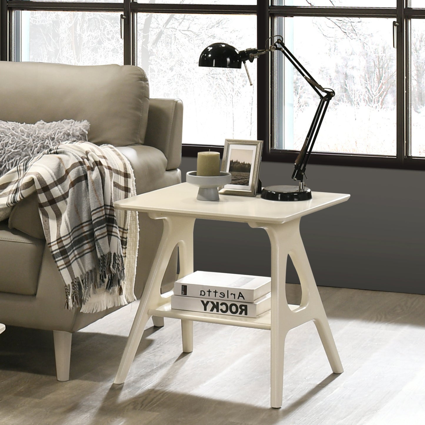 Roundhill Furniture Arona 3-Piece Coffee Table Set, Coffee Table and Two End Tables