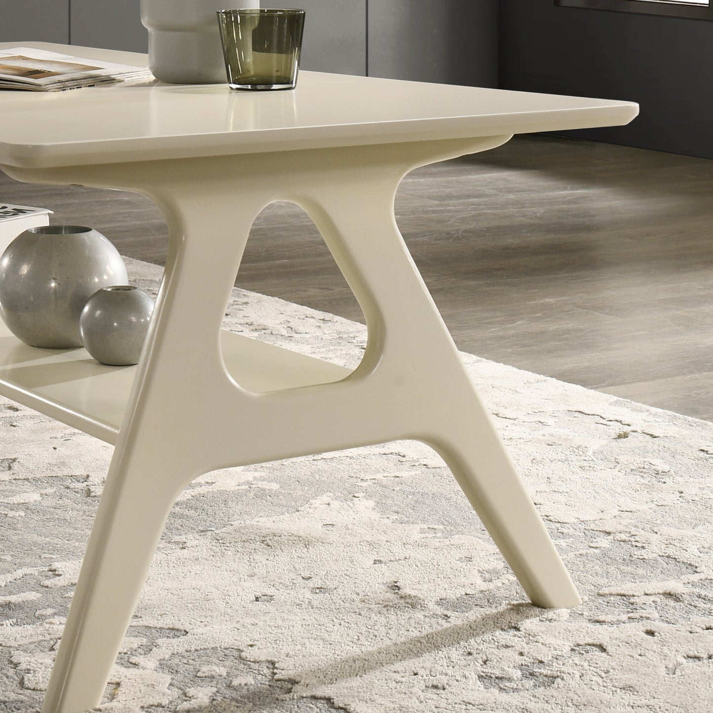 Roundhill Furniture Arona 3-Piece Coffee Table Set, Coffee Table and Two End Tables