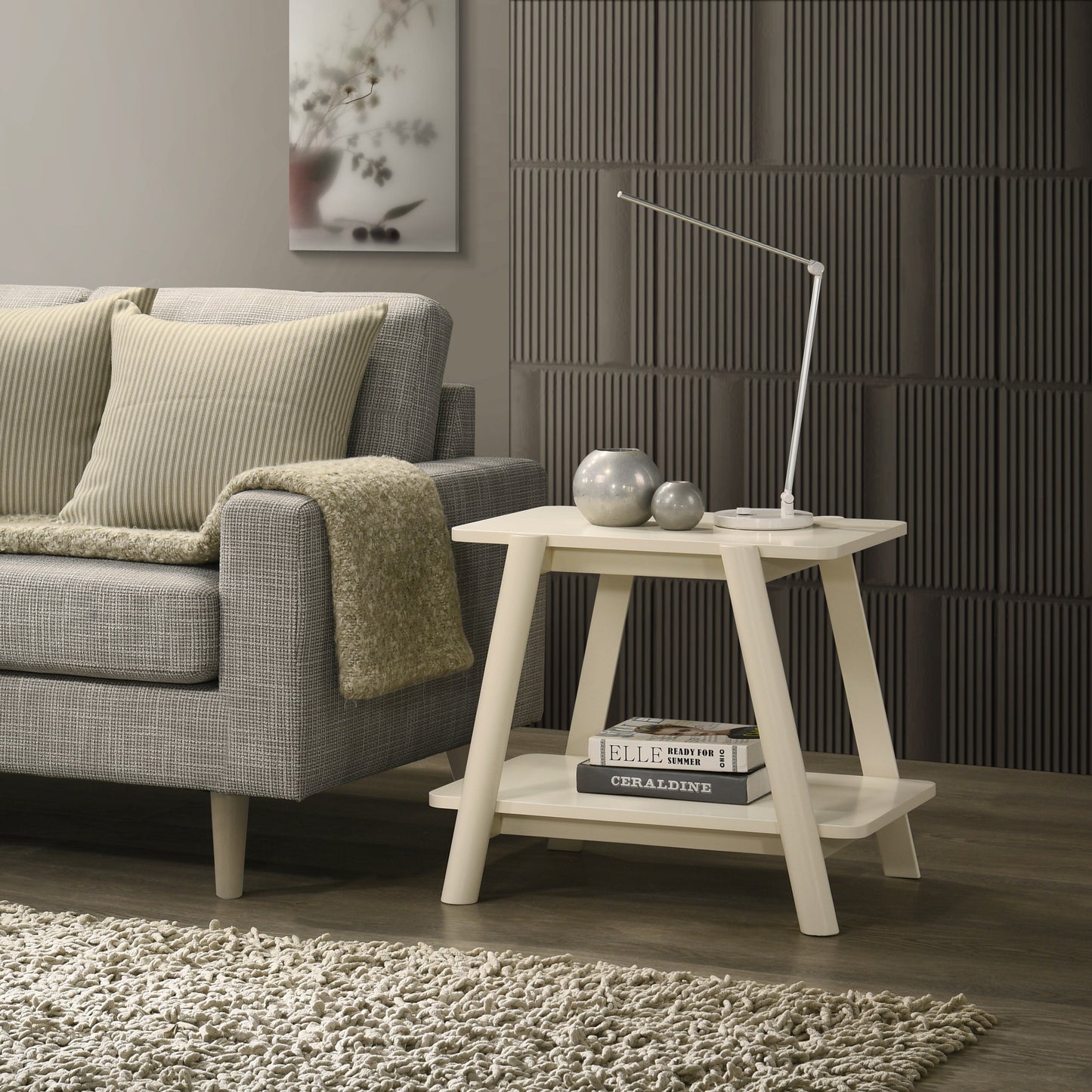 Roundhill Furniture Metz 3-Piece Coffee Table Set, Coffee Table and Two End Tables