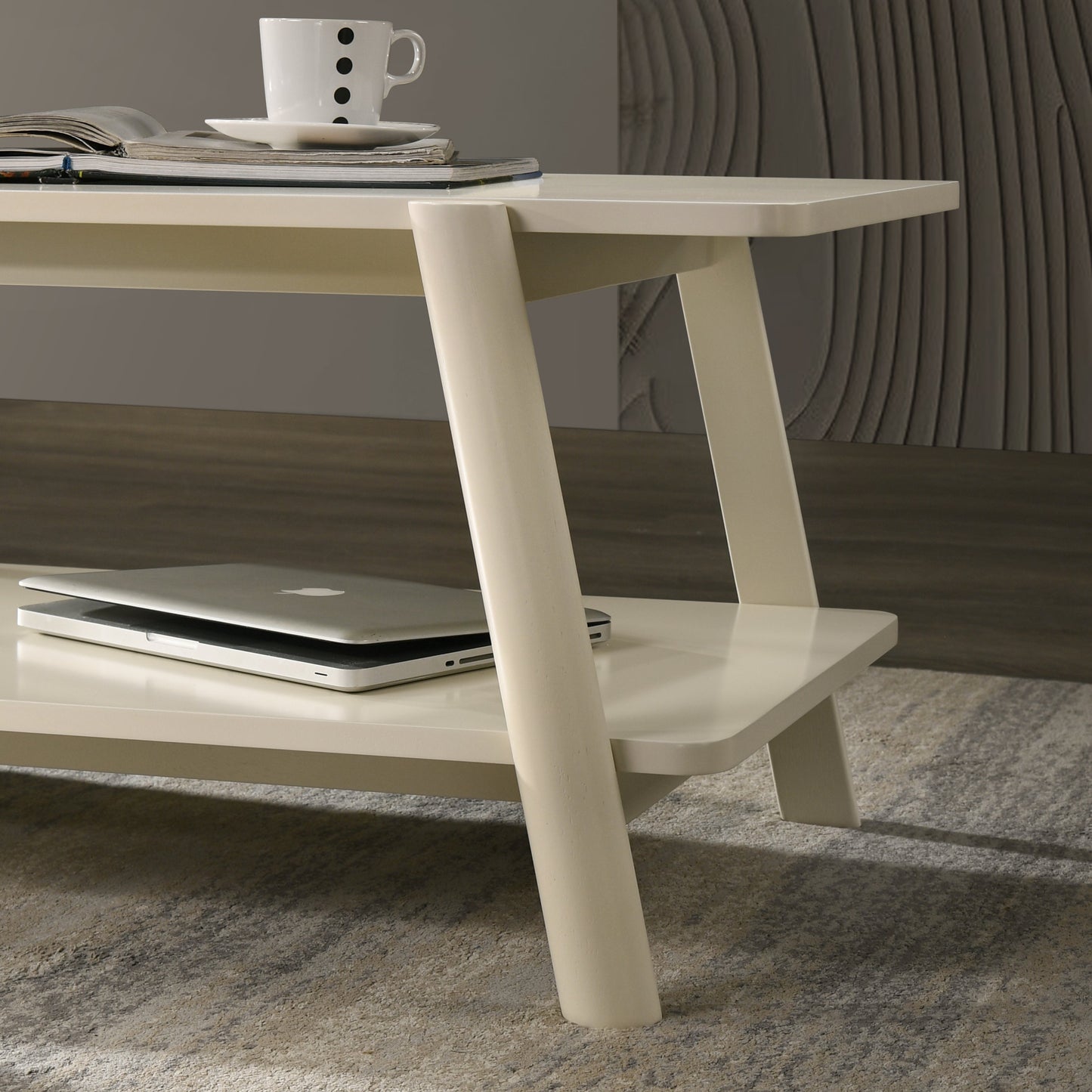 Roundhill Furniture Metz 3-Piece Coffee Table Set, Coffee Table and Two End Tables