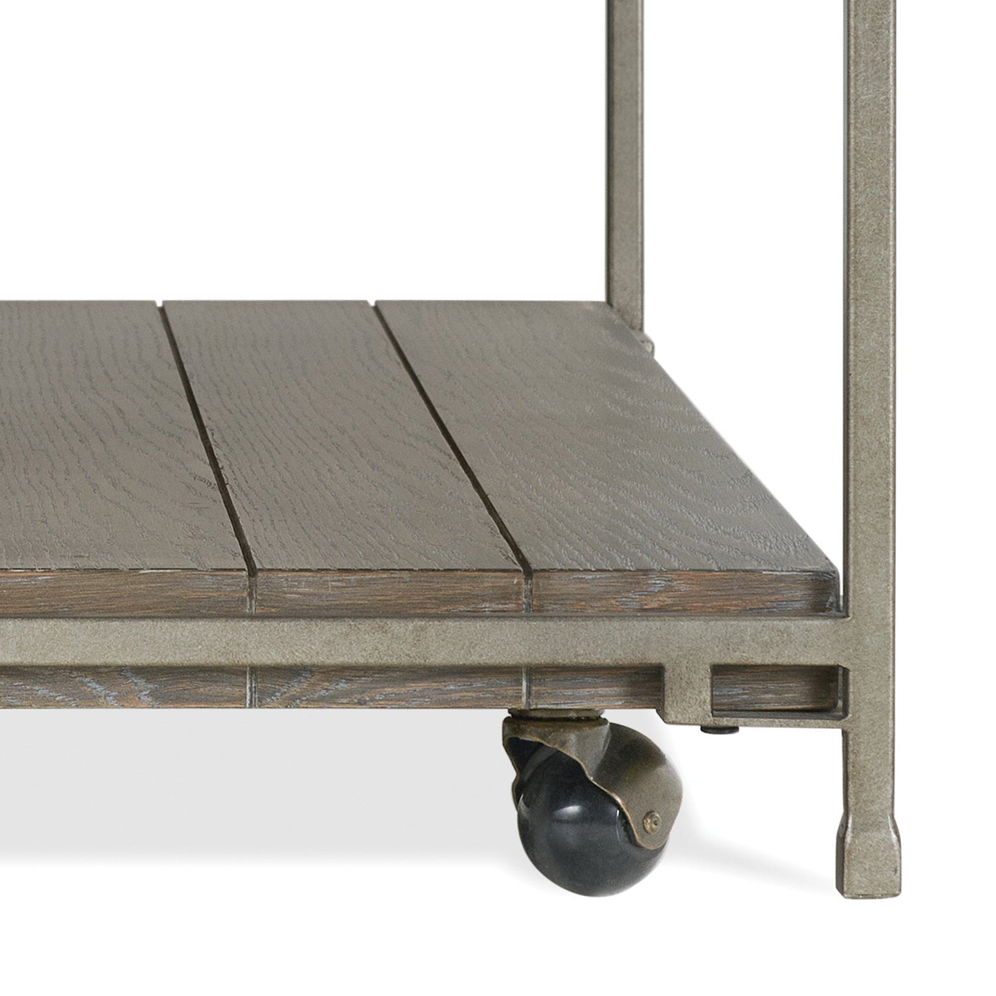 Roundhill Furniture Corbeta 3-Piece Metal Frame Wood Living Room Coffee Table and 2 End Tables Set, Aged Graphite