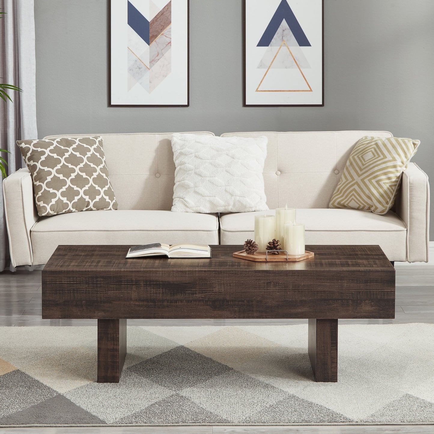 Roundhill Furniture Athens Modern Accent Coffee Table