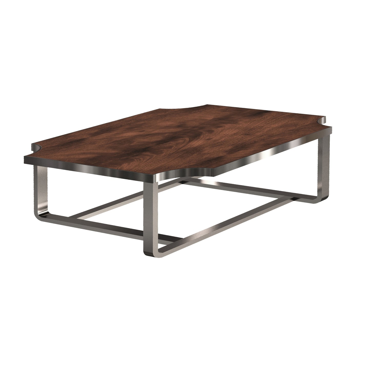 Roundhill Furniture Ruffin 50"x30" Rectangular Cocktail Table, Coffee Table, Brown