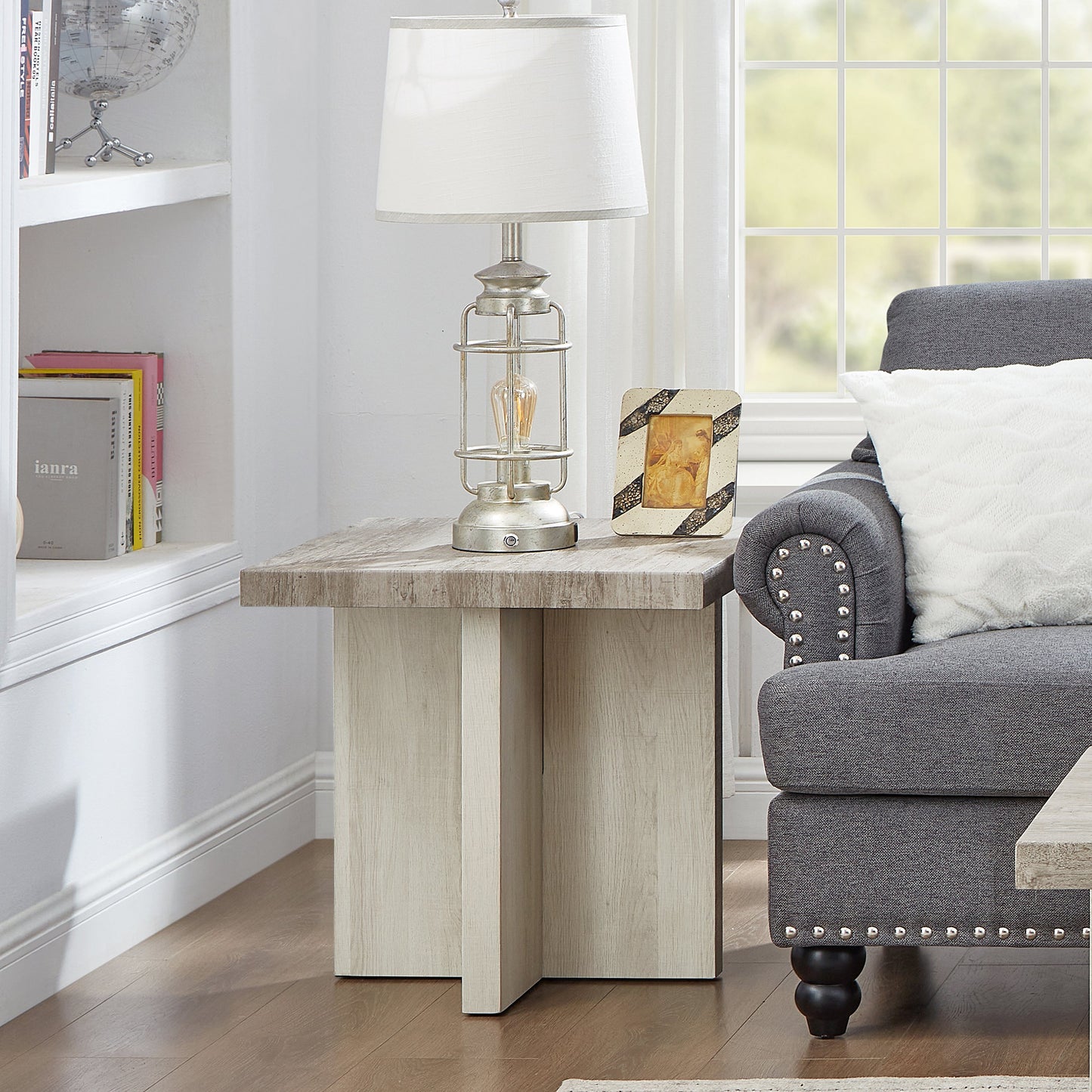 Roundhill Furniture Mchome 3-Piece Coffee Table Set, Coffee Table and Two End Tables