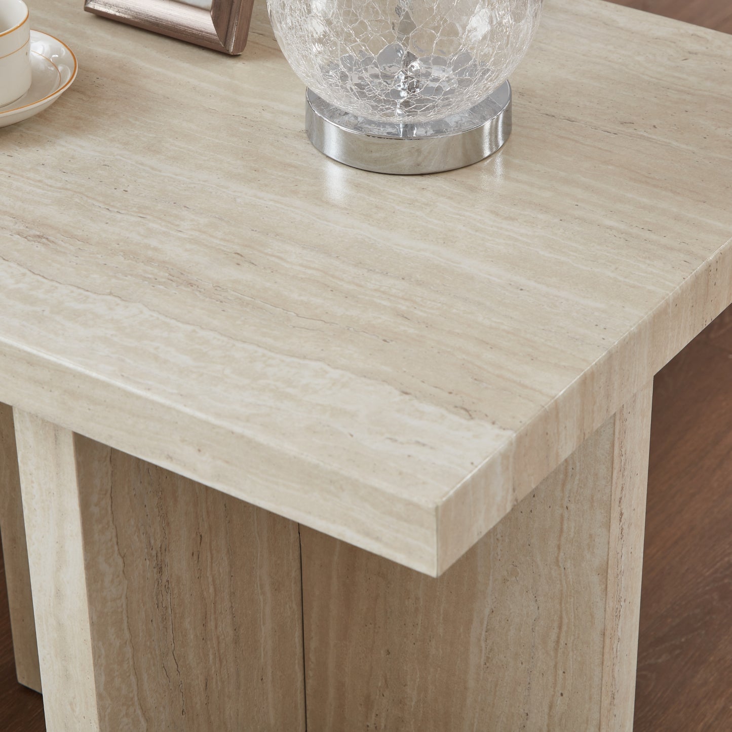 Roundhill Furniture Mchome 3-Piece Coffee Table Set, Coffee Table and Two End Tables