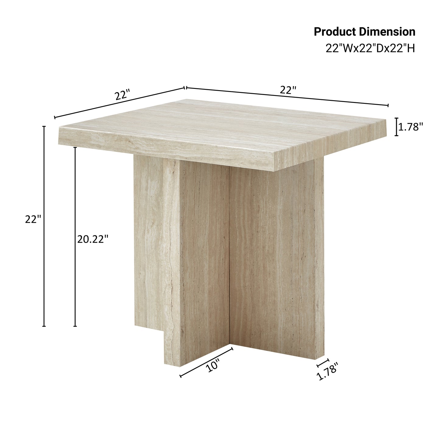 Roundhill Furniture Cavira 3-Piece Faux Marble Coffee Table Set