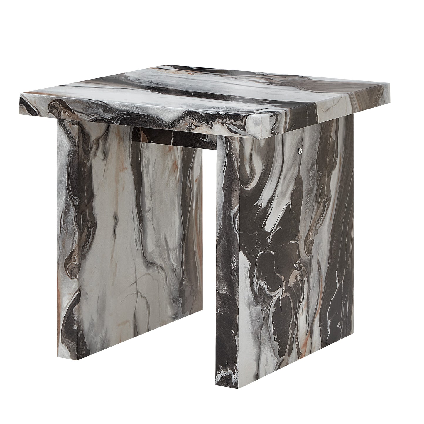 Roundhill Furniture Cavira 3-Piece Faux Marble Coffee Table Set