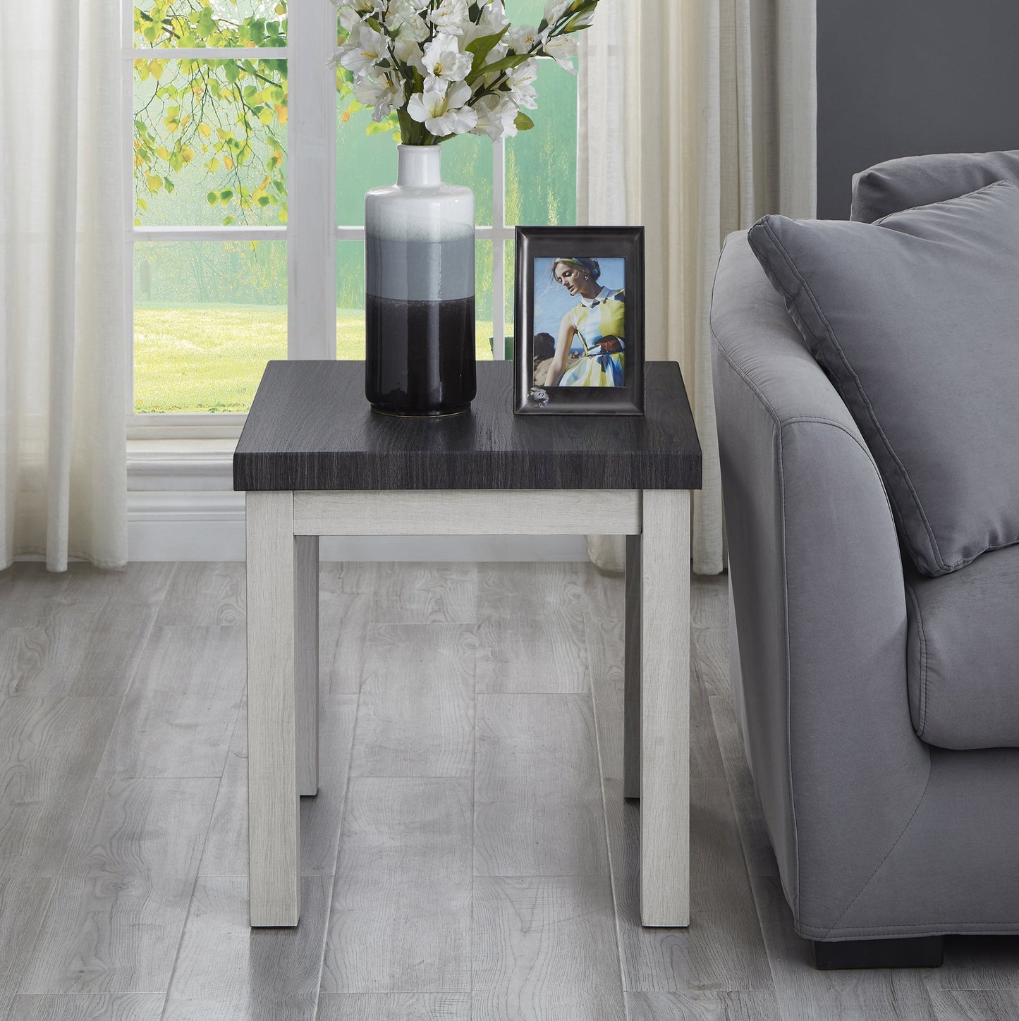 Ronan Two-tone Wood End Table