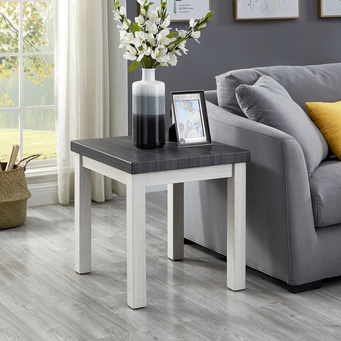 Ronan Two-tone Wood End Table