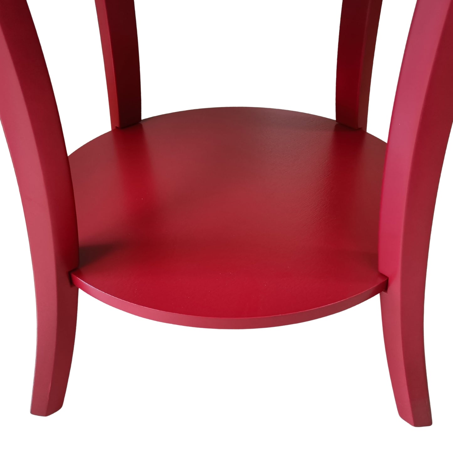 Perth Espresso Round End Table with Shelf