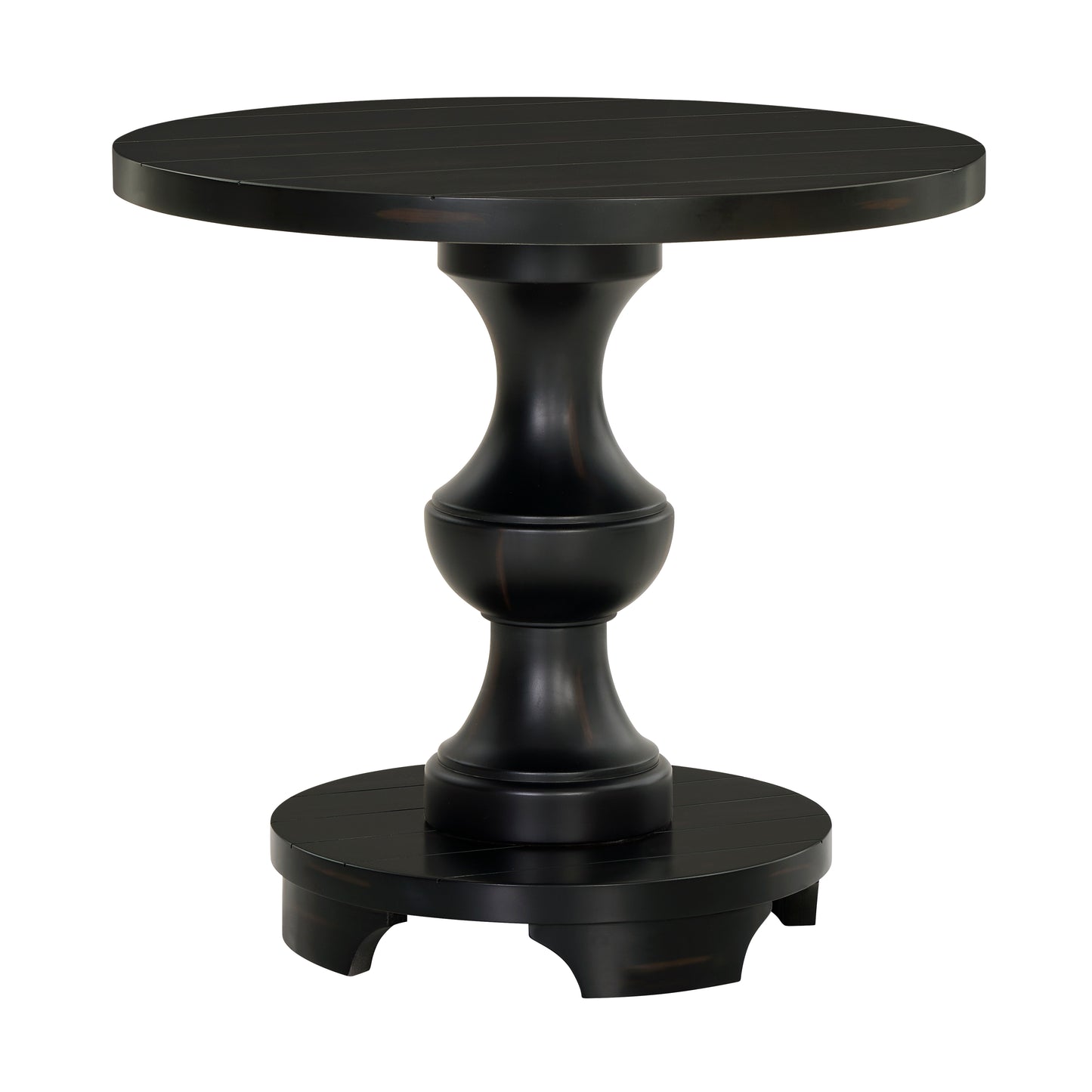 Roundhill Furniture Caesar Traditional Round Pedestal End Table