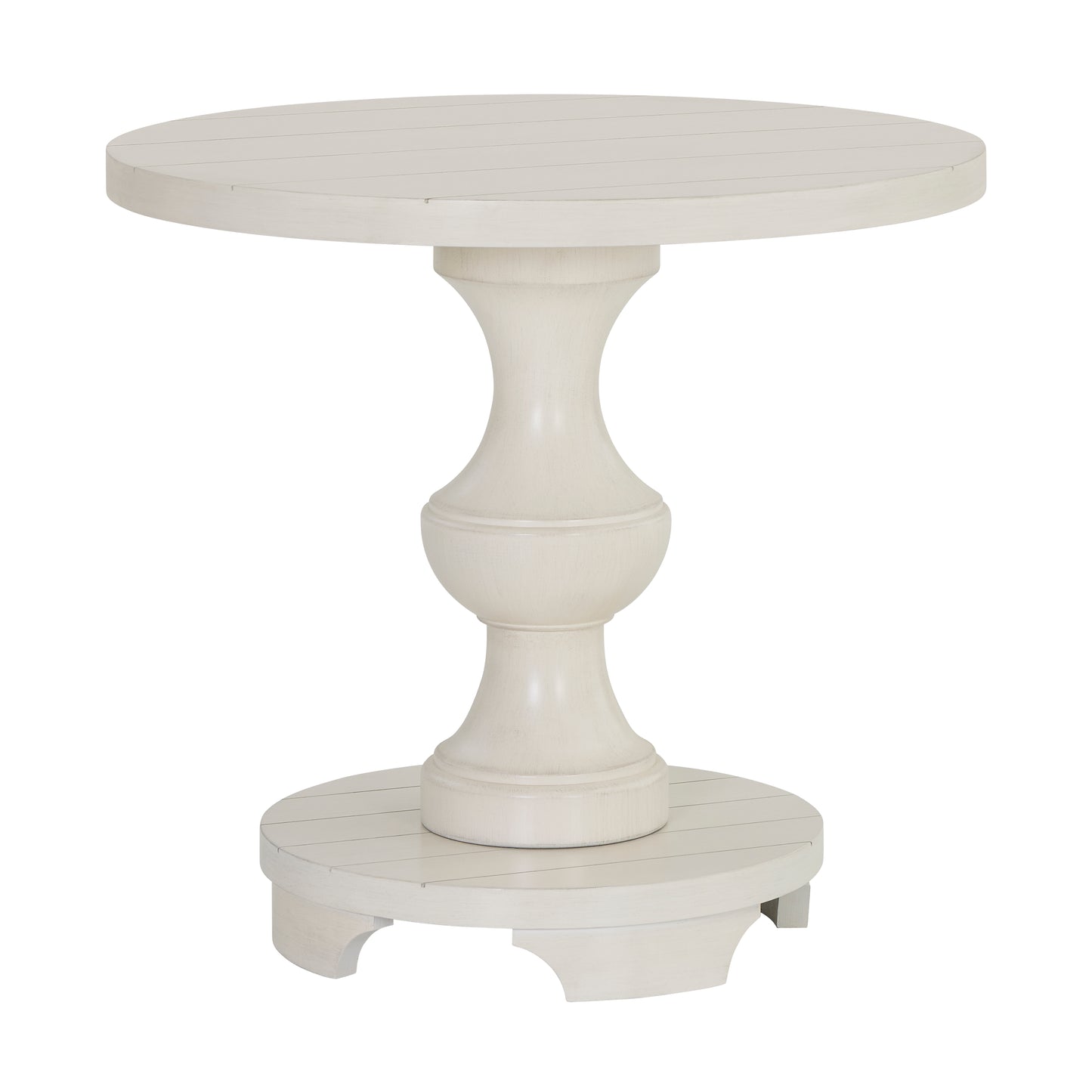 Roundhill Furniture Caesar Traditional Round Pedestal End Table