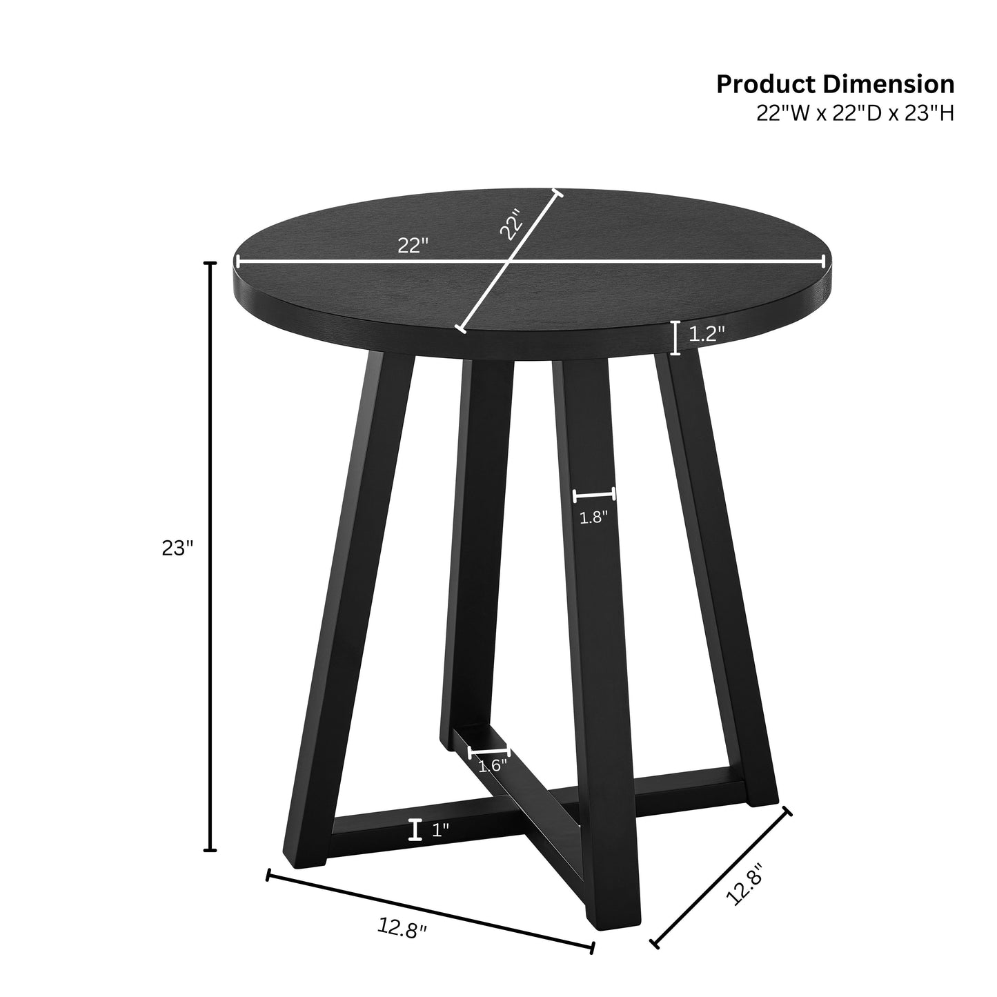 Roundhill Furniture Modern Harmony Wood Oval End Table