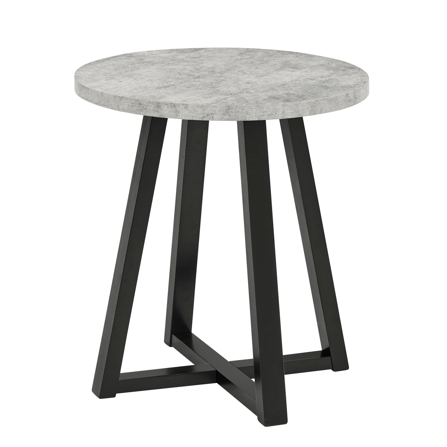 Roundhill Furniture Modern Harmony Wood Round End Table