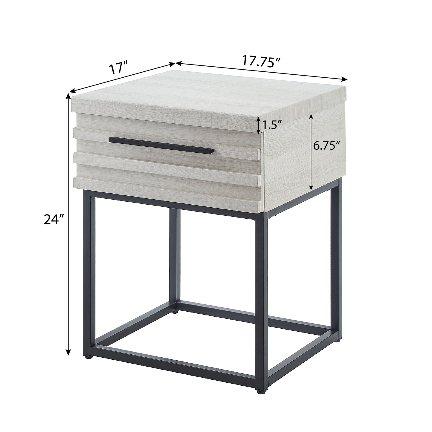 Roundhill Furniture Celestial Contemporary Storage End Table