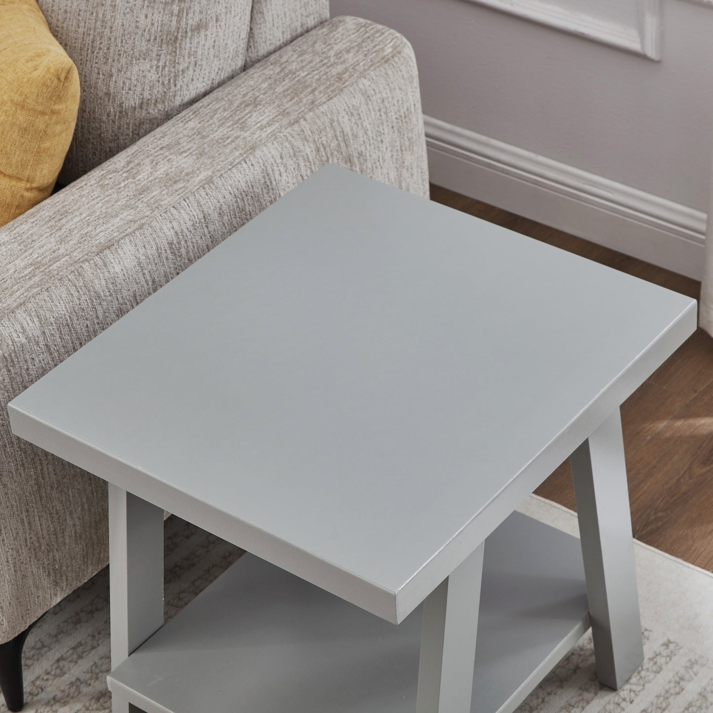 Roundhill Furniture Athens Contemporary Replicated Wood Shelf End Table